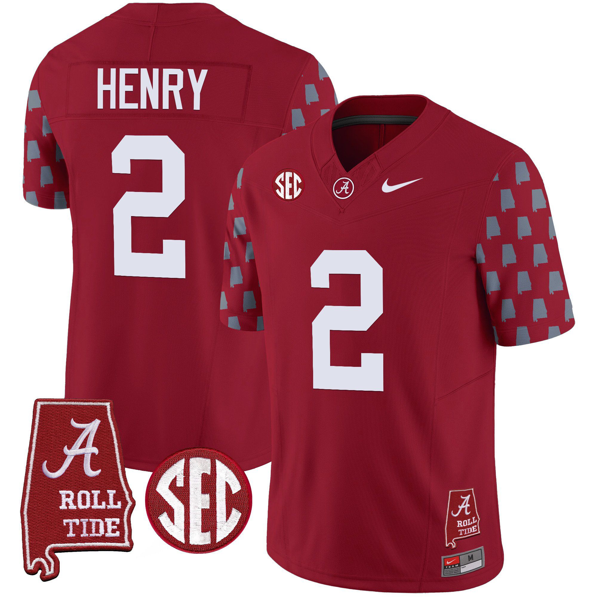 Men Alabama Crimson Tide #2 Henry Red Vapor Limited 2024 Nike NCAA Jersey->indianapolis colts->NFL Jersey